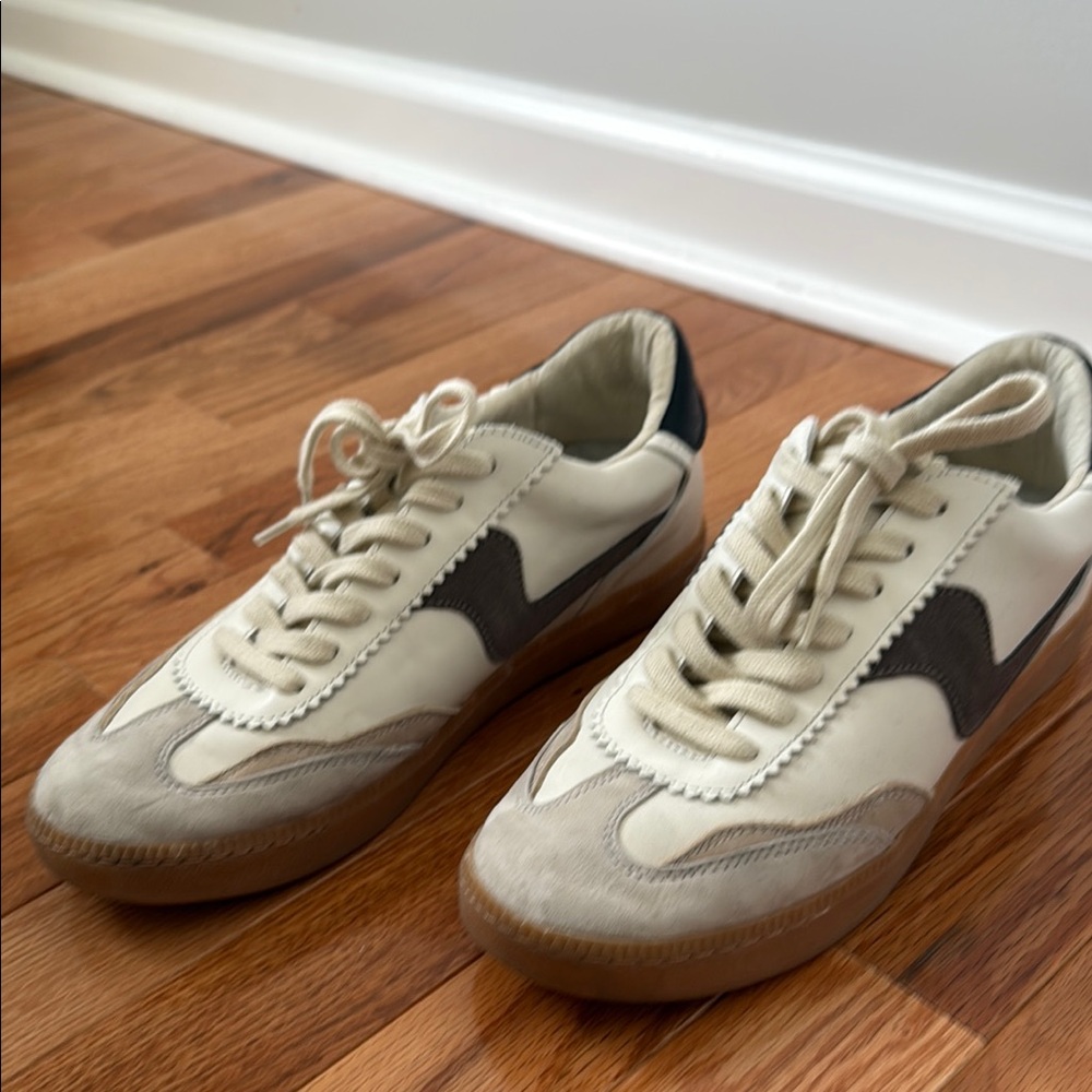 Dolce Vita Cream and Brown Women's Sneakers - Picture 5 of 5